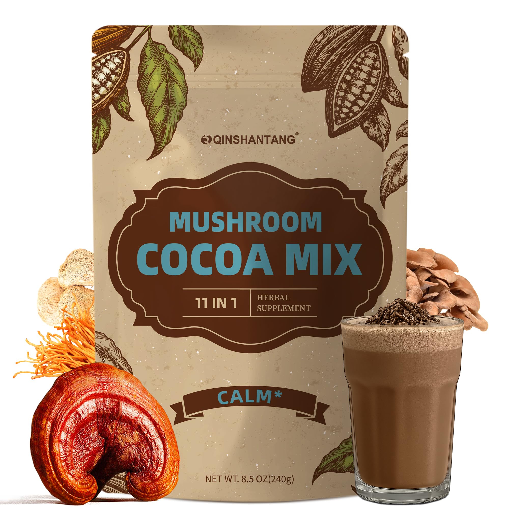 Amazon.com : Mushroom Hot Cocoa Mix, 10 Mushrooms, MCT and Cocoa